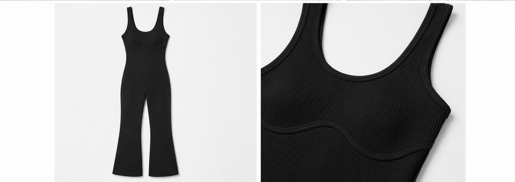 Daisy Scoop-Neck Wide-Strap Active Jumpsuit