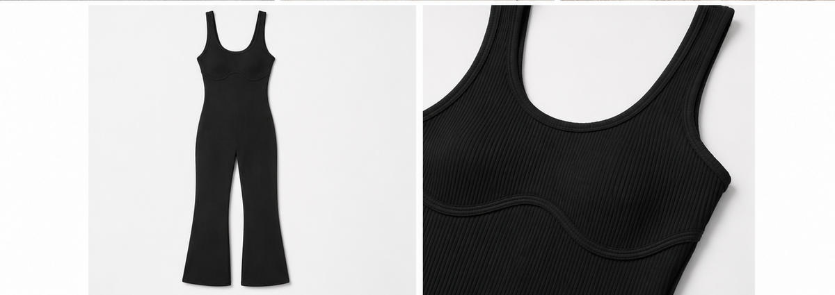 Daisy Scoop-Neck Wide-Strap Active Jumpsuit