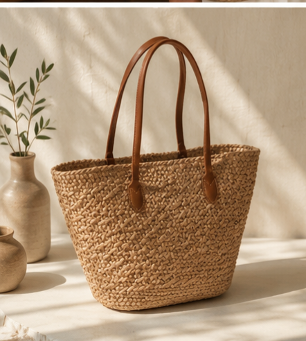 Marlowe Luxe Market Day Woven Tote Bag