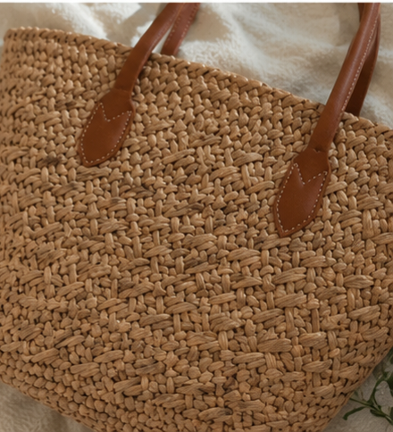 Marlowe Luxe Market Day Woven Tote Bag
