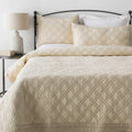 Shadehill Beige Diamond Pattern Bedding Set - Clearance